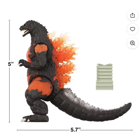 Super7 Burning Godzilla Toho Super Kaiju Articulated Action Figure 5.5 inch NEW - Picture 7 of 8